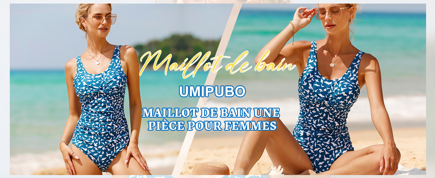 UMIPUBO Maillot de Bain Femme 1 Pieces Gainant Ventre Plat