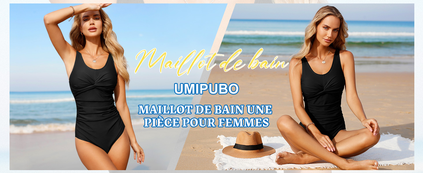 UMIPUBO Maillot de Bain Femme 1 Pieces Gainant Ventre Plat