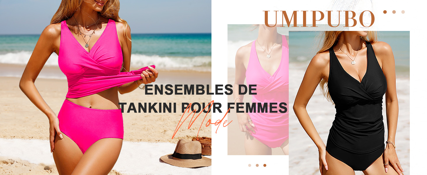 UMIPUBO Tankini Maillot de Bain Femme 2 Pieces