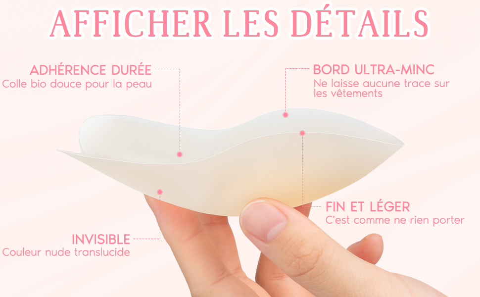 Gros plan sur une grande image et caractéristiques des cache-tétons